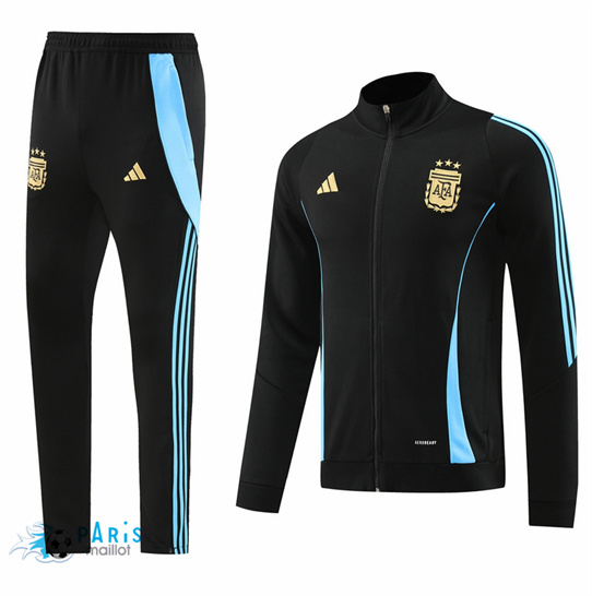 Marque Veste Survetement Argentine Noir 2024/25