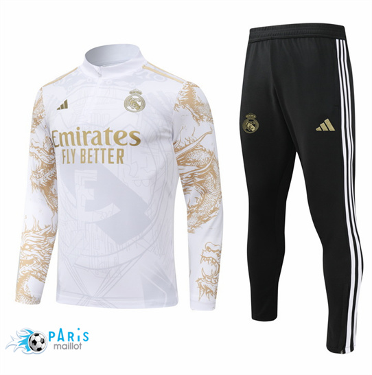 Prix Survetement Real Madrid Enfant Blanc 2024/25