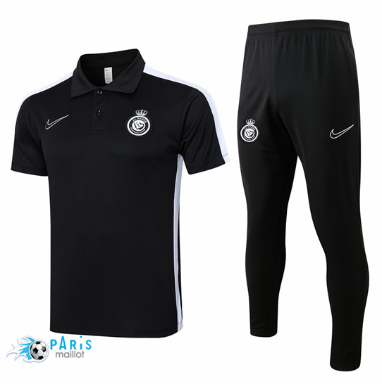 Créer Maillot Foot Al-Nassr polo + Pantalon Noir 2024/25