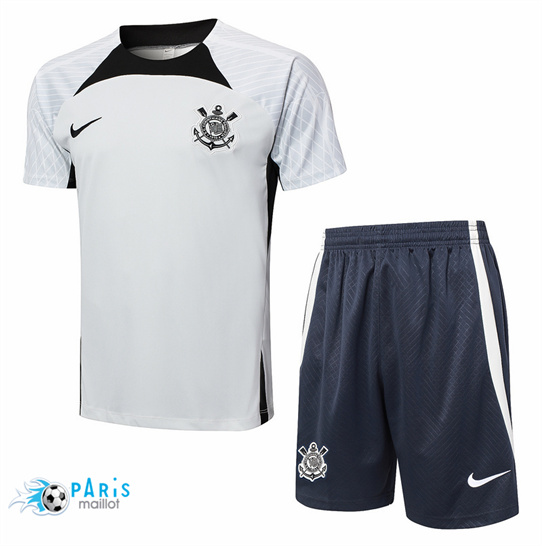 Soldes Maillot Foot Corinthiens + Short Gris Clair 2024/25