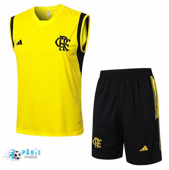 Nouveau Maillot Foot Flamengo Debardeur + Short Jaune 2024/25