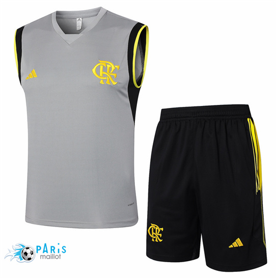 Créer Maillot Foot Flamengo Debardeur + Short Gris 2024/25