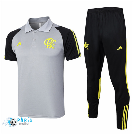 Achat Maillot Foot Flamengo polo + Pantalon Gris Clair 2024/25