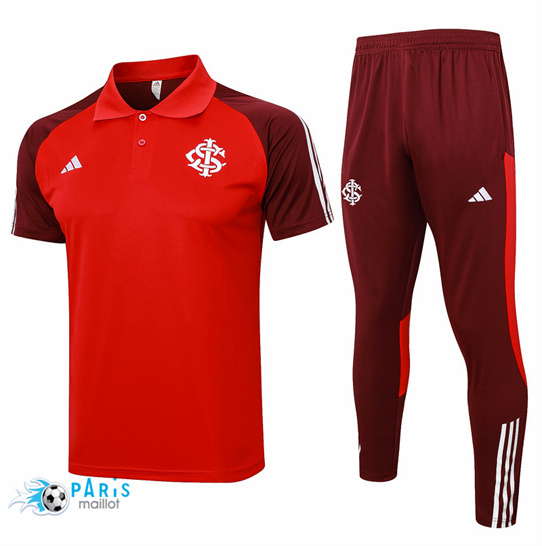 Nouveau Maillot Foot SC Internacional Polo + Pantalon Rouge 2024/25