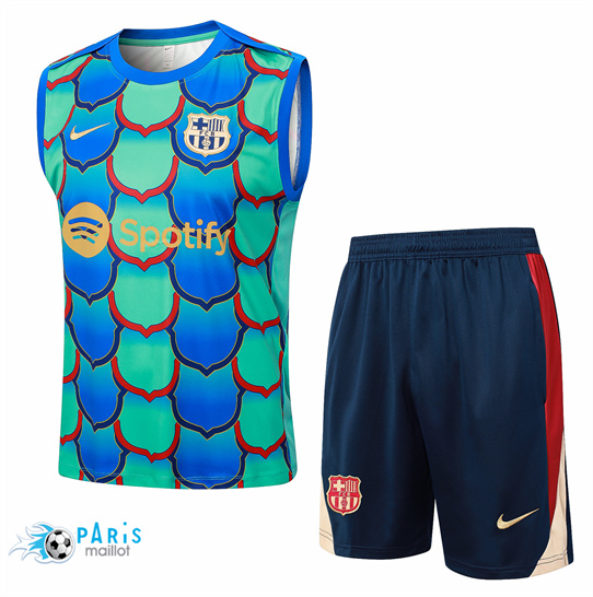 Acheter Maillot Foot Barcelone Debardeur + Short Vert 2024/25