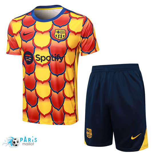 Prix Maillot Foot Barcelone + Short Jaune 2024/25