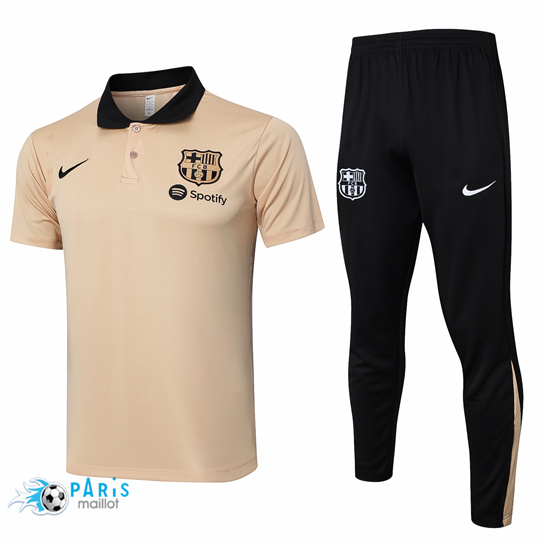 Site Maillot Foot Barcelone POLO + Pantalon Jaune 2024/25