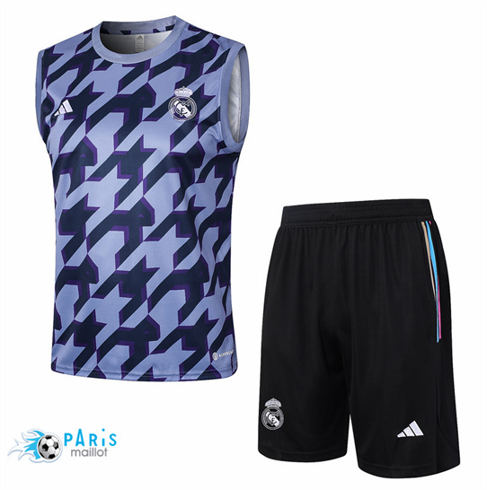 Acheter Maillot Foot Real Madrid Debardeur + Short Gris 2024/25