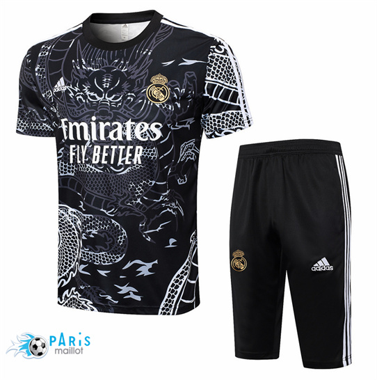 Nouveau Maillot Foot Real Madrid + Short Noir 2024/25