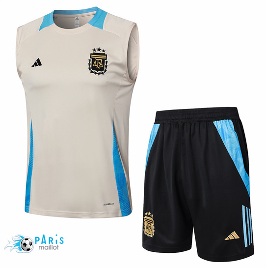 Créer Maillot Foot Argentine Debardeur + Short Jaune 2024/25