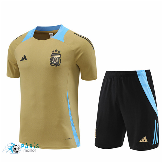 Flocage Maillot Foot Argentine + Short Jaune 2024/25