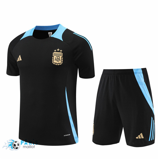 Marque Maillot Foot Argentine + Short Noir 2024/25