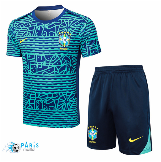 Flocage Maillot Foot Brésil + Short Bleu 2024/25