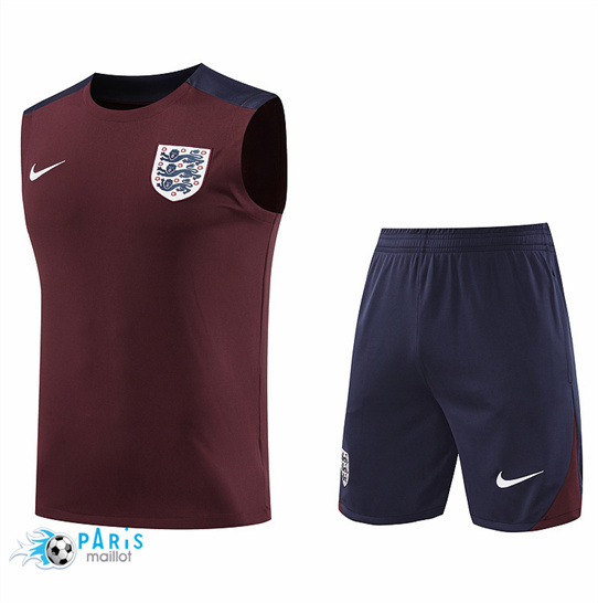 Soldes Maillot Foot Angleterre Debardeur + Short Brun 2024/25