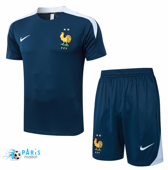 Marque Maillot Foot France + Short Bleu Marine 2024/25