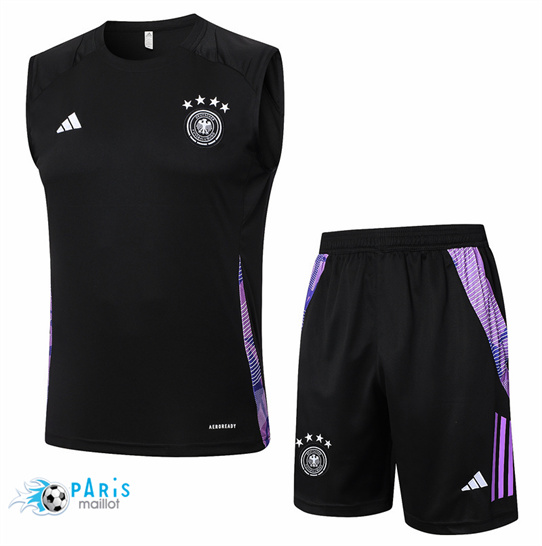 Discount Maillot Foot Allemagne Debardeur + Short Noir 2024/25