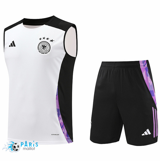 Marque Maillot Foot Allemagne Debardeur + Short Blanc 2024/25