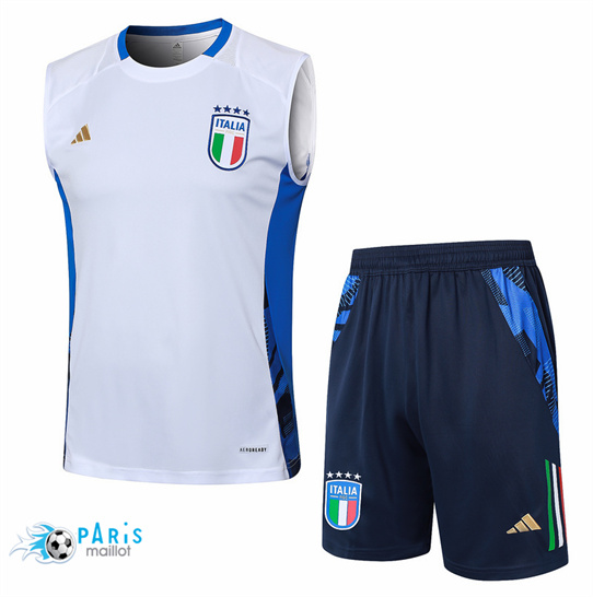 Créer Maillot Foot Italie Debardeur + Short Blanc 2024/25