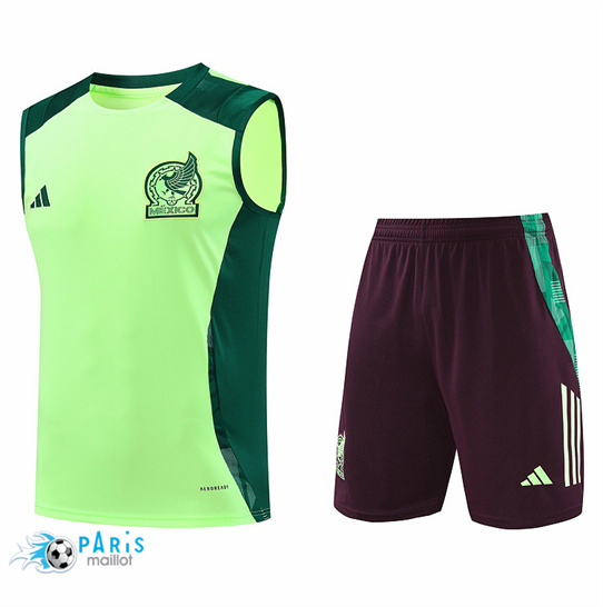 Soldes Maillot Foot Mexique Debardeur + Short Vert 2024/25