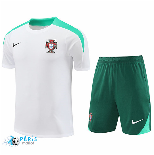 Flocage Maillot Foot Portugal + Short Blanc 2024/25