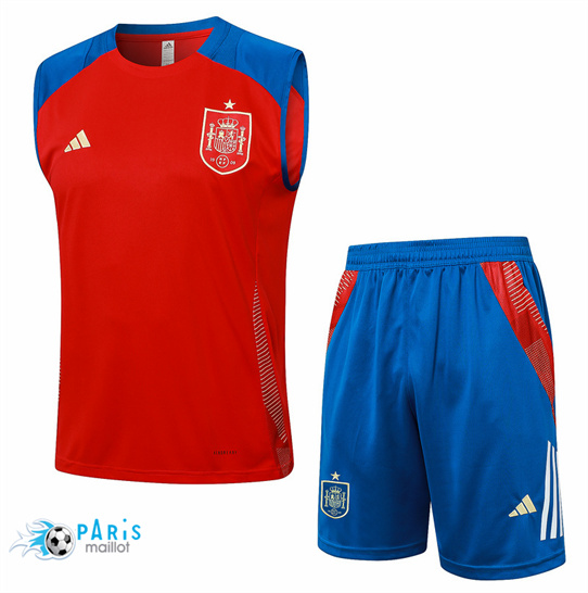 Site Maillot Foot Espagne Debardeur + Short Rouge 2024/25