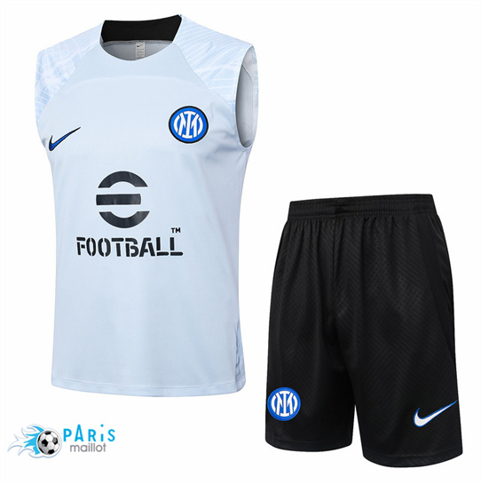 Nouveau Maillot Foot Inter Milan Debardeur + Short Bleu 2024/25