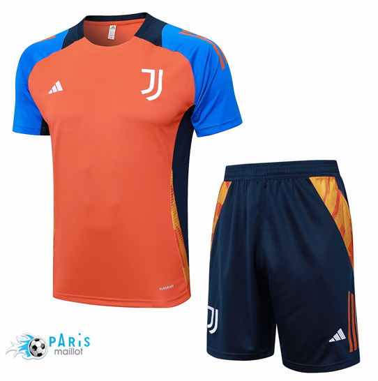 Soldes Maillot Foot Juventus + Short Orange 2024/25