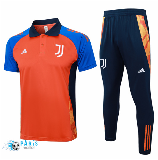 Acheter Maillot Foot Juventus polo + Pantalon Orange 2024/25