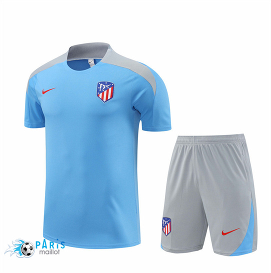 Discount Maillot Foot Atletico Madrid Enfant + Short Bleu 2024/25