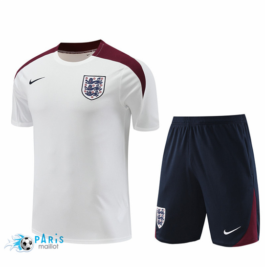 Marque Maillot Foot Angleterre Enfant + Short Blanc 2024/25