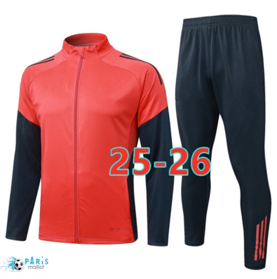 Prix Veste Survetement Bayern Munich Orange/Rouge/Noir 2025/26