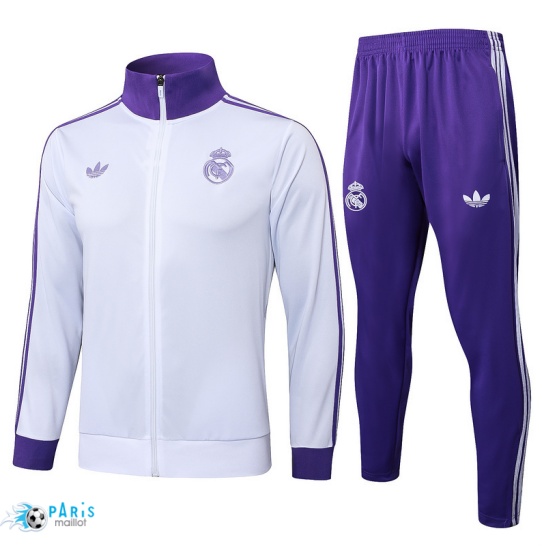 Marque Veste Survetement Real Madrid Blanc/Violet 2025/26