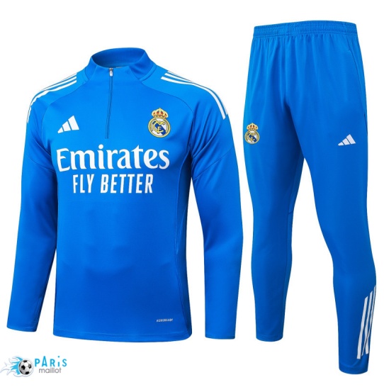 Soldes Survetement Real Madrid Bleu/Blanc 2025/26