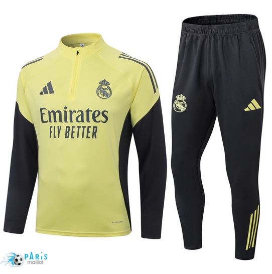 Achat Survetement Real Madrid Jaune/Noir 2025/26