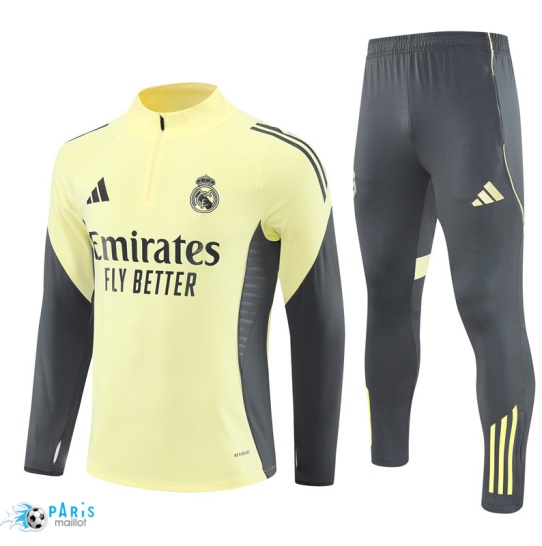 Flocage Survetement Real Madrid Jaune/Gris 2025/26