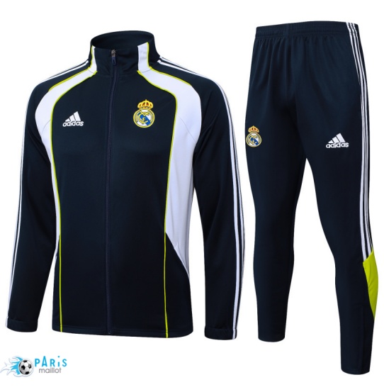 Soldes Veste Survetement Real Madrid Bleu Marine/Blanc 2025/26