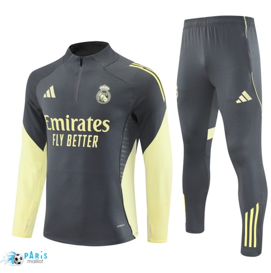 Flocage Survetement Real Madrid Gris foncé/Jaune 2025/26