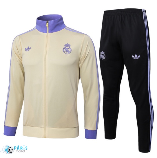 Prix Veste Survetement Real Madrid abricot/Noir/Violet 2025/26