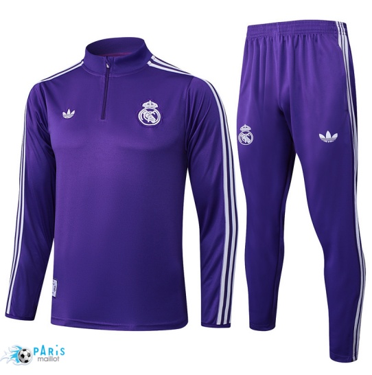 Acheter Survetement Real Madrid violet/Blanc 2025/26