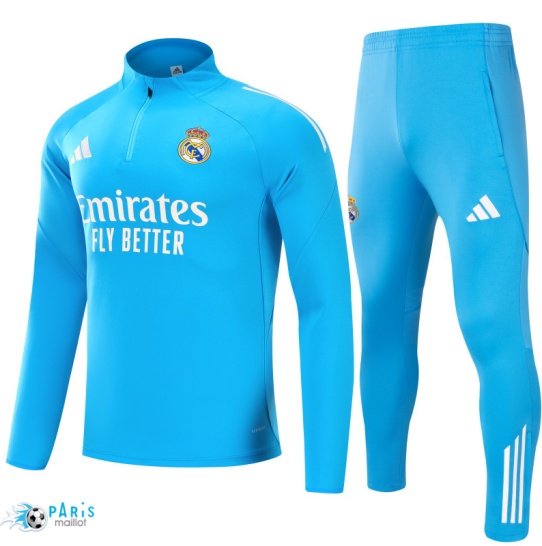 Soldes Survetement Real Madrid Bleu/Blanc 2025/26