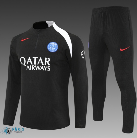 Acheter Survetement PSG Noir/Blanc/Bleu 2025/26