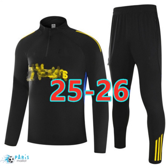 Nouveau Survetement Manchester United Noir/Jaune 2025/26