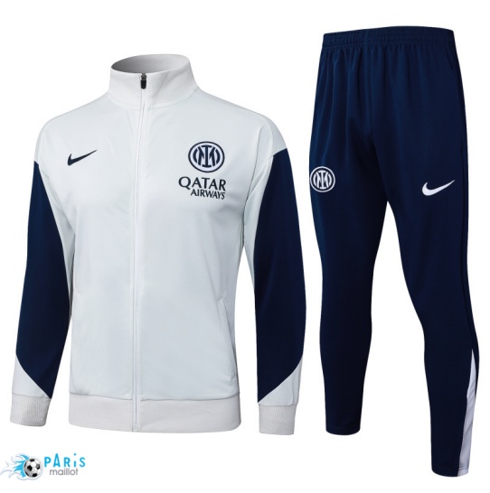 Nouveau Veste Survetement Inter Milan Blanc/Bleu Marine 2025/26