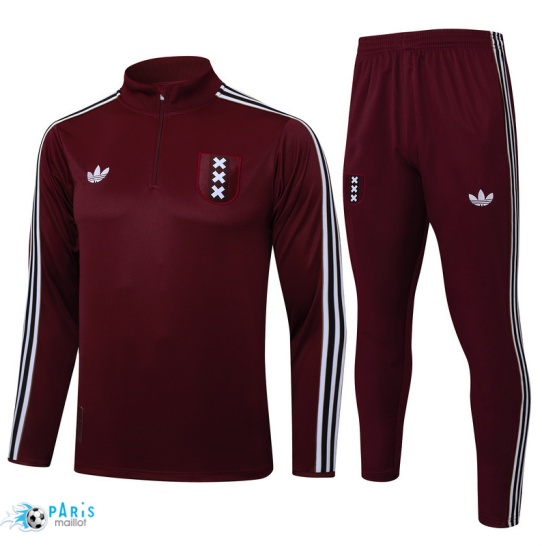 Acheter Survetement Ajax Enfant Rouge/Blanc 2025/26