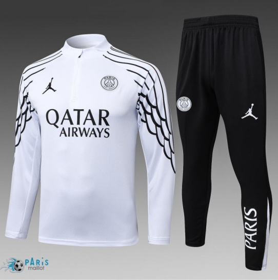 Flocage Survetement PSG Enfant Blanc/Noir 2025/26