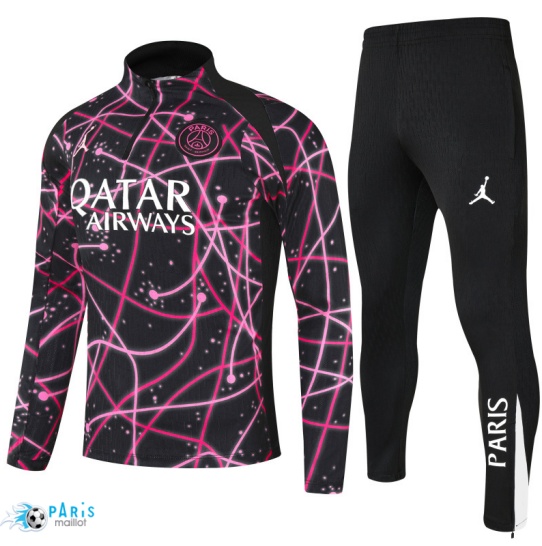 Flocage Survetement PSG Enfant Rose/Noir/Blanc 2025/26