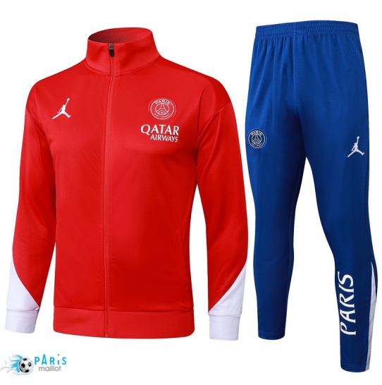 Marque Veste Survetement PSG Enfant Rouge/Blanc/Bleu 2025/26