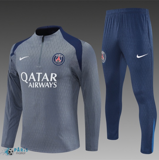 Prix Survetement PSG Enfant Player Gris/Bleu Marine 2025/26