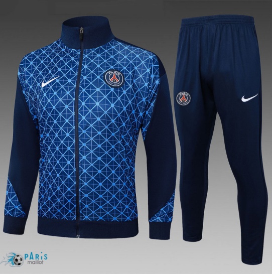 Soldes Veste Survetement PSG Enfant Bleu Marine 2025/26