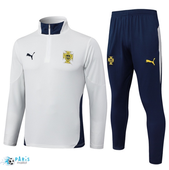 Soldes Survetement Portugal Enfant Blanc/Bleu 2025/26